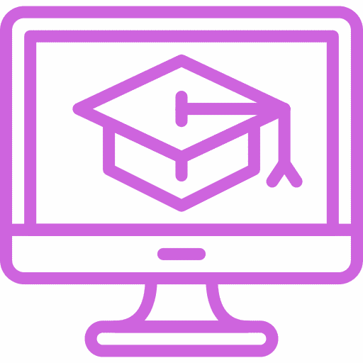 Icône cours en ligne